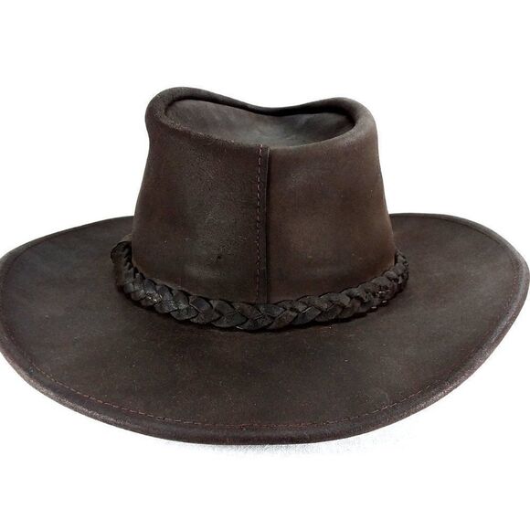 Australian Style Hat Genuine Leather - Picture 3 of 5